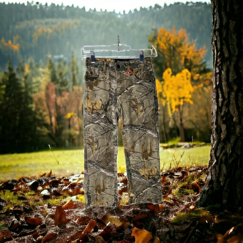 Realtree Youth Forest Camo Cotton Camping Outdoor Unisex Jean Pants XTRA Wash 8